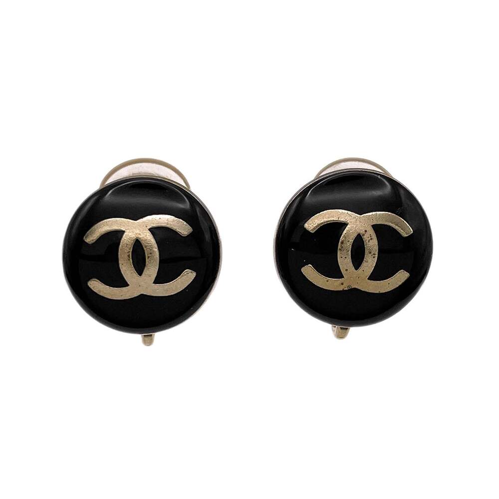 Chanel Cc Logo Round Clip-On Earrings #266503C52B